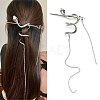 Snake Alloy Rhinestone Hair Cuff Pin PW-WG87173-01-1