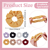8Pcs 8 Colors Polyester Elastic Hair Accessories OHAR-FG0001-07-2