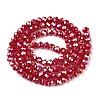 Electroplate Glass Beads Strands EGLA-A044-P4mm-B15-3