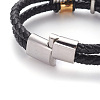 Retro Leather Cord Bracelets BJEW-L642-38-5