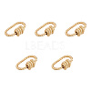 Brass Screw Carabiner Lock Charms ZIRC-E164-09G-2