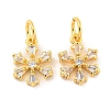 Rack Plating Brass Micro Pave Clear Cubic Zirconia Pendants KK-B093-04C-G-1