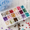360g 18 Colors Freshwater Shell & Gemstone Chip Bead Sets G-CW0001-01-4