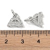 Brass Micro Pave Clear Cubic Zirconia Pendants KK-S367-13A-3