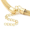 Iron Round Snake Chains Choker Necklaces NJEW-P289-04G-4