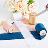3 Rolls Polyester Satin Frayed Ribbon OCOR-DR0001-03A-4