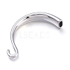 Non-Tarnish 304 Stainless Steel Hook Clasps STAS-M274-125P-1