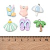 Summer Beach Opaque Resin Pendants RE-CBA392A-06P-3