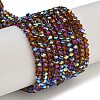 Electroplate Glass Beads Strands GLAA-Q105-04R-1