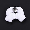 Rainbow with Cloud Cotton & Non-Woven Fabric Brooch JEWB-A003-01-2