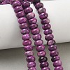 Natural Map Stone/Picasso Stone/Picasso Jasper Beads Strands G-A280-A12-02-1