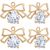12pcs Clear Cubic Zirconia Charms KK-BBC0013-85-1