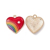 Alloy Enamel Pendant ENAM-H039-07G-B-1