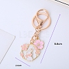 Alloy Enamel Pendants Keychain KEYC-PW0002-102B-3