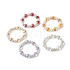 Sparkling Heart Glass Beads Stretch Bracelet for Children BJEW-JB07186-1