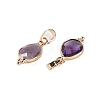 Natural Amethyst Faceted Pendans X-KK-L218-004G-01-2