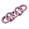 Spray Painted CCB Plastic Linking Rings CCB-Q091-010D-4