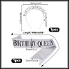 1Pc Birthday Queen Party Theme Alloy Rhinestone Hair Bands for Women AJEW-HY0002-47-2