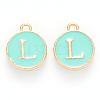 Golden Plated Alloy Enamel Charms LS-ENAM-S118-05L-1