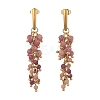 304 Stainless Steel with Natural Mixed Gemstone Stud Earrings EJEW-JE07520-02-2