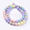 Spray Painted Resin Beads Strands RESI-N027-02A-2