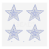 Star shape Glass Hotfix Rhinestone DIY-WH0558-99A-1