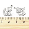 201 Stainless Steel Rhinestone Pendants STAS-V005-05P-01-3