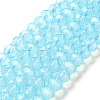 Baking Paint Transparent Glass Beads Strands DGLA-A034-J6MM-D08-1