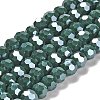Electroplate Opaque Glass Beads Strands EGLA-A035-P8mm-A23-1