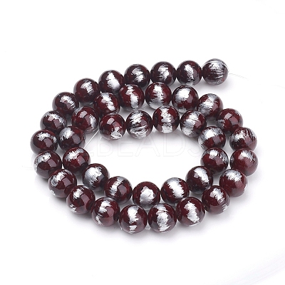 Natural Mashan Jade Beads Strands G-G833-6mm-17-1