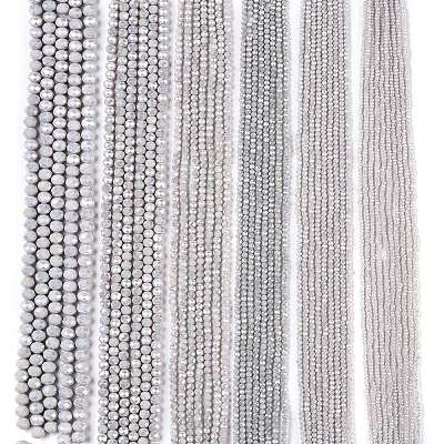 Electroplate Glass Beads Strands EGLA-A044-P3mm-B19-1