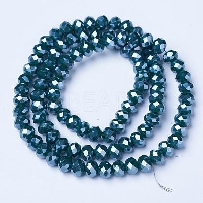 Electroplate Glass Beads Strands X-EGLA-A034-P4mm-A14-1