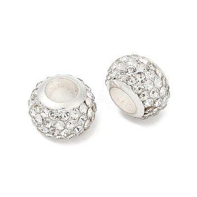 Alloy Rhinestone Clay Pave Beads ALRI-D300-03S-08-1