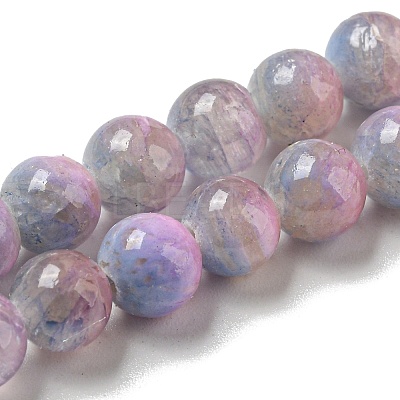 Dyed Natural White Jade Beads Strands G-F764-01E-1