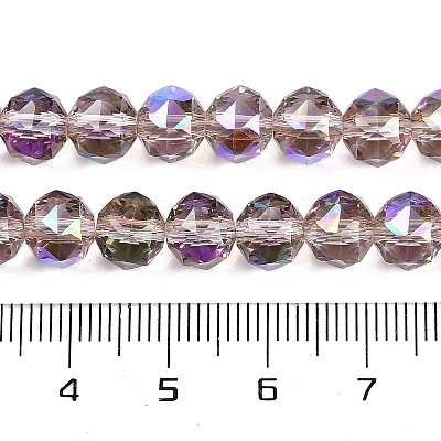 Transparent Electroplate Glass Beads Strands EGLA-N002-34C-C28-1
