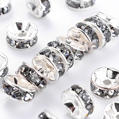 Brass Grade A Rhinestone Spacer Beads LS-RSB037NF-03-1