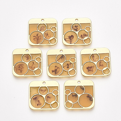 Epoxy Resin Pendants RESI-S368-16B-1