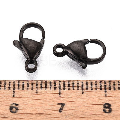 304 Stainless Steel Lobster Claw Clasps LS-STAS-T065-12mm-34B-1