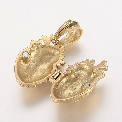 304 Stainless Steel Locket Pendants X-STAS-P137-19G-1