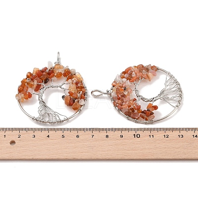 Natural Carnelian Big Pendants G-G910-K28-P-1