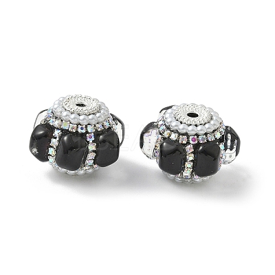 Sparkling Acrylic Rhinestone Beads CLAY-NH0003-01S-02-1