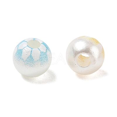 Sports Printed ABS Plastic Beads PL-CBA1C22-01-1