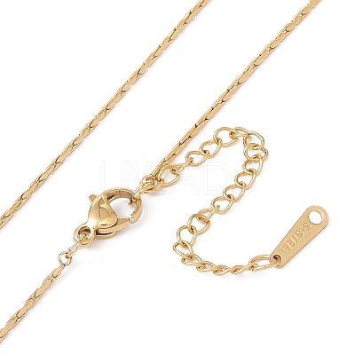 Heart Pendant Necklace with Boston Link Chains LS-NJEW-G074-20G-1