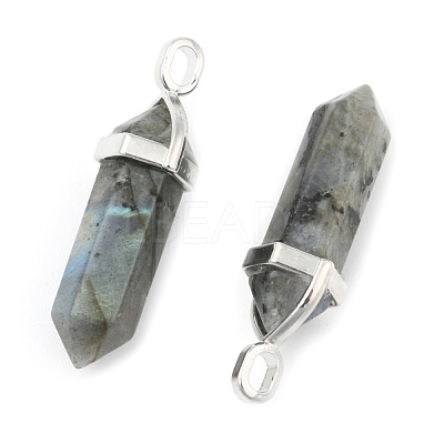 Natural Labradorite Double Terminated Pointed Pendants G-F295-05N-1