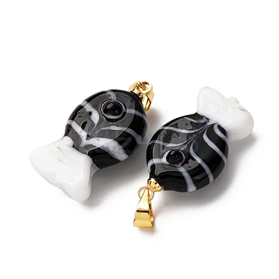 Handmade Lampwork Pendants LAMP-A007-01G-02-05-1