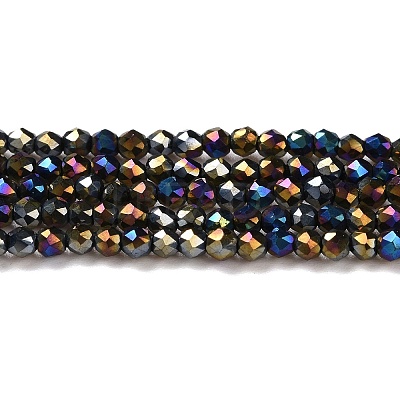 Electroplate Glass Beads Strands GLAA-H021-01A-AB02-1