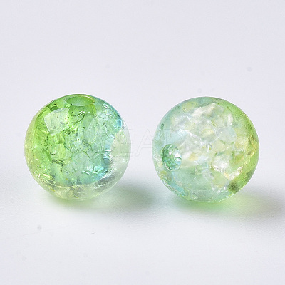 Transparent Crackle Acrylic Beads CACR-N002-06-1