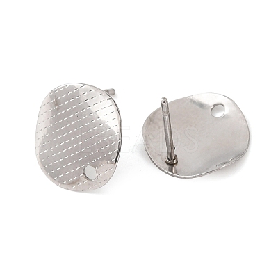 304 Stainless Steel Stud Earring Findings STAS-D217-01P-1
