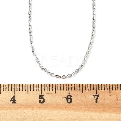 Brass Cable Chain Necklaces X-MAK-P011-01P-1