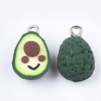 Handmade Polymer Clay Pendants X-CLAY-S092-52-1